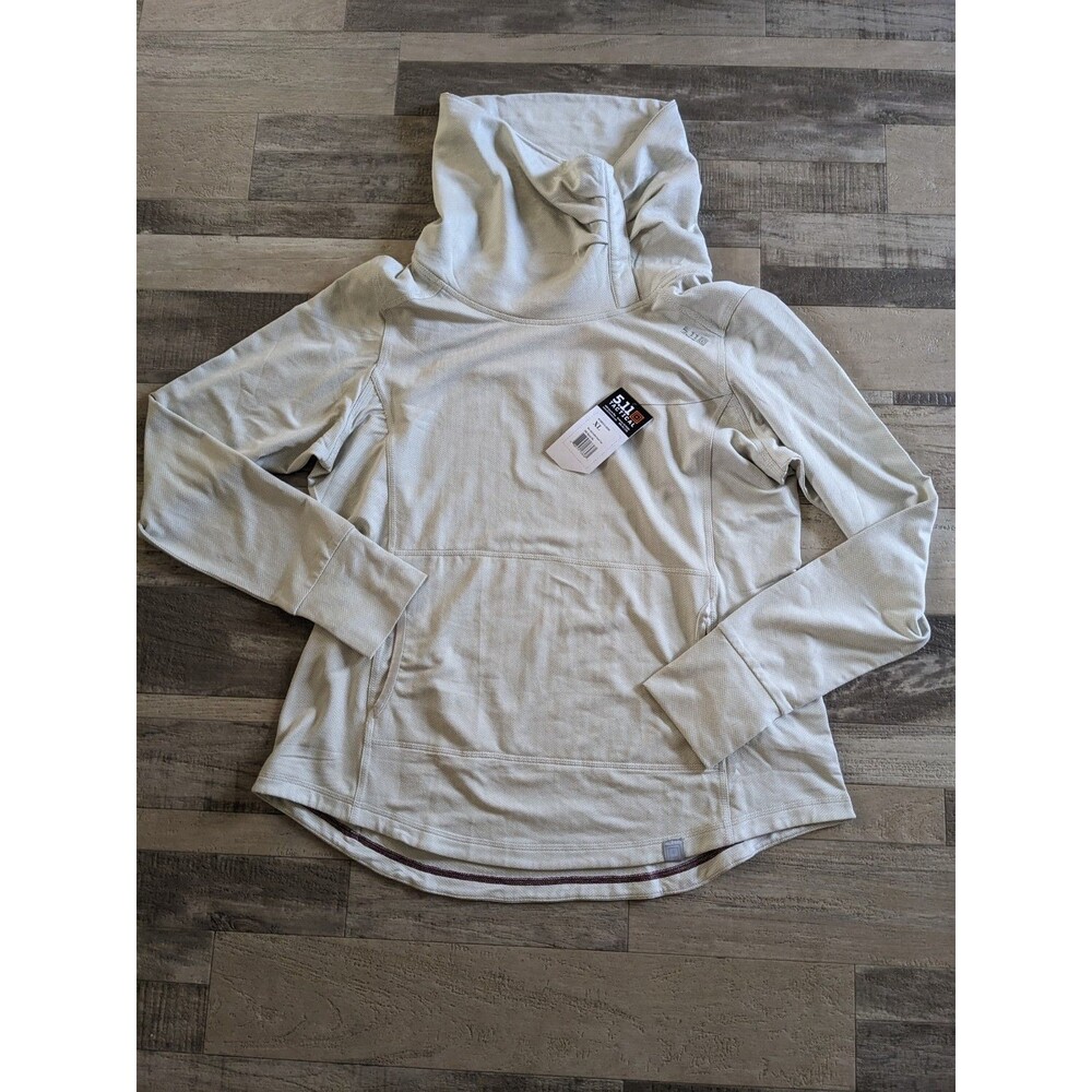 5.11 Tactical Aphrodite Top Womens XL Beige Herringbone Pullover Cowl Neck NWT